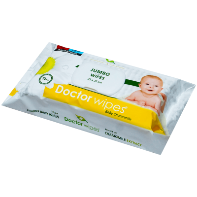 Servetele umede cu extract de Musetel Jumbo Pack, 72 bucati, Doctor Wipes